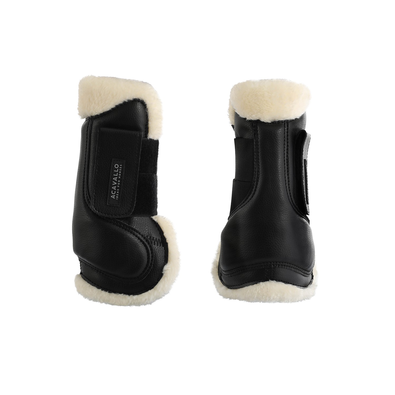 Acavallo Eco-leather Front Brushing Horse Boots With Double Velcro